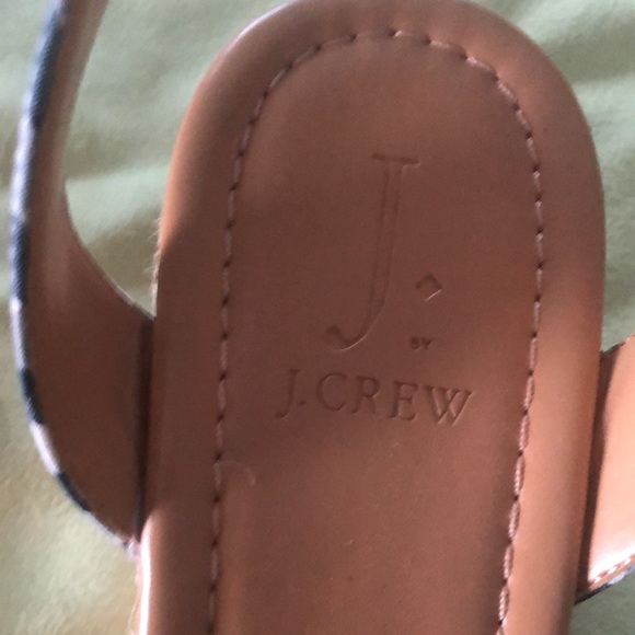 J.CREW Espadrille Blue and white Plaid size 8.5/ NWOT - Picture 13 of 14